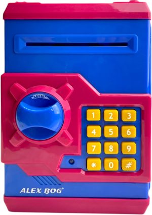 CAJA FUERTE ELECTRONICA FUTBOL AZUL Y GRANATE