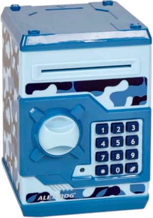 CAJA FUERTE ELECTRONICA CAMUFLAJE AZUL