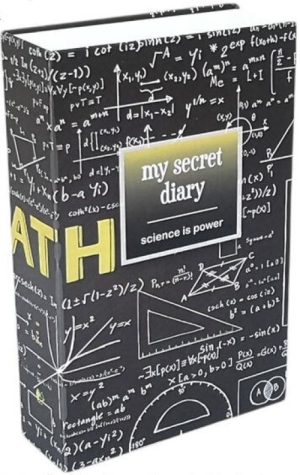 Caja fuerte con combinación y forma de libro science is power