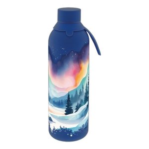 Botella termica interior ceramico 2 tapones 750ml travel dreams dark blue