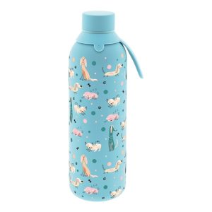 Botella termica interior ceramico 2 tapones 750ml dot &wood esmeralda