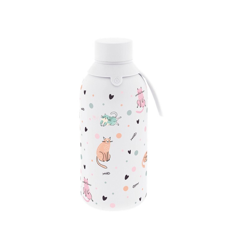 Botella termica interior ceramico 2 tapones 500ml dot &woof ice