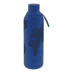 Botella termica interior ceramico 2 tapones 750ml sketch maps dark blue