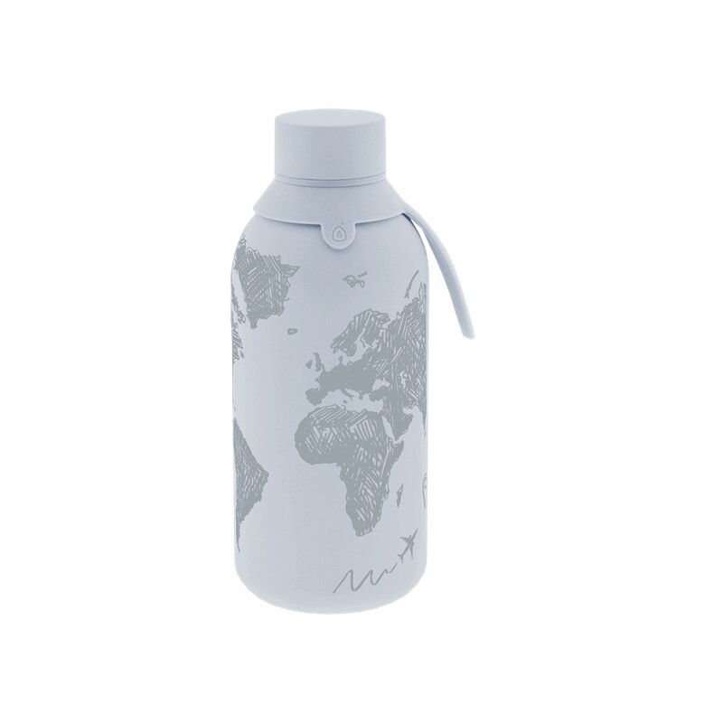 Botella termica interior ceramico 2 tapones 500ml sketch maps shadow