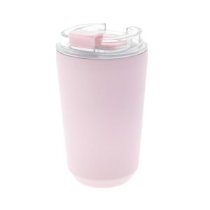 VASO TERMICO INTERIOR CERAMICO LISO 400ML PINK