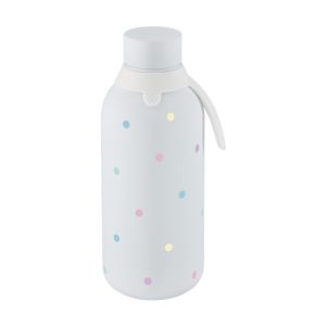 Botella termica interior ceramico 2 tapones 500ml ice pastel dots