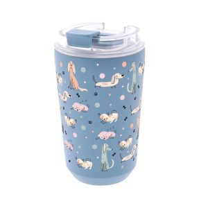 VASO TERMICO INTERIOR CERAMICO 400ML PETROL BLUE DOT &WOOF