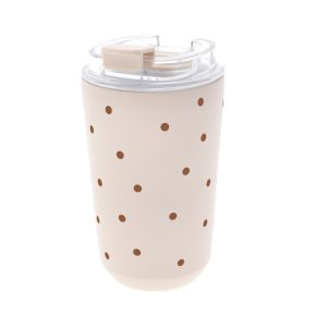 VASO TERMICO INTERIOR CERAMICO 400ML SAND PETITE DOTS