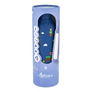 Botella termica interior ceramico 2 tapones 500ml azul marino level Boss