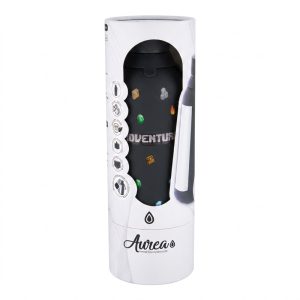 Botella termica interior ceramico 2 tapones 500ml black pixel craft
