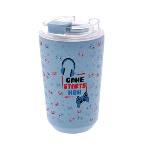 Vaso termico interior ceramico 400ml petrol blue pixel gaming