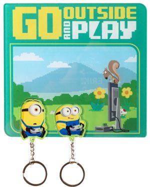 COLGADOR DE LLAVES CON LLAVERO MINIONS