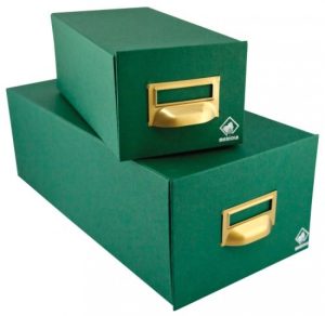 FICHERO CARTON FORRADO EN GELTEX 125X95X250 500 FICHAS Nº1