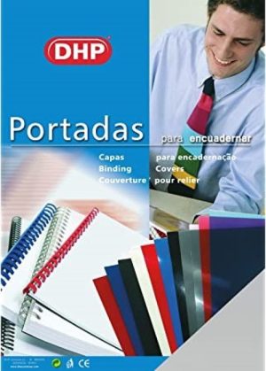 Pack 100 portada encuadernación a4 pp 450 micras color rojo dhp