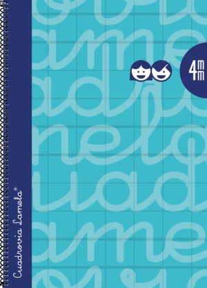 CUADERNO ESPIRAL Fº 80H 90G 4MM TURQUESA CUADROVIA EXTRADUR