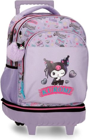 MOCHILA COMPACT DESMONTABLE CON RUEDAS KUROMI RETROPOP