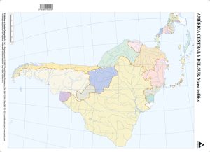 Paq/50 mapas suramerica politico mudos