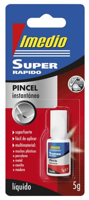 Blister bote pegamento súper rápido 5g. con pincel Imedio