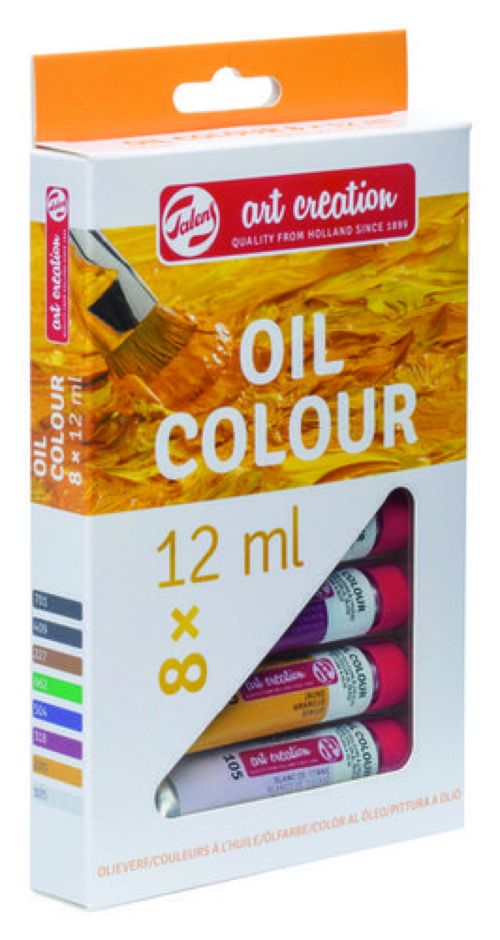 Estuche 8 tubos oleo 12 ml art creation colores surtidos