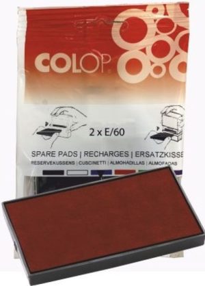 BLISTER 2 ALMOHADILLAS E50 ROJO COLOP