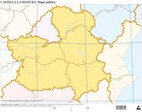 Paq/50 mapas castilla-mancha politico mudos